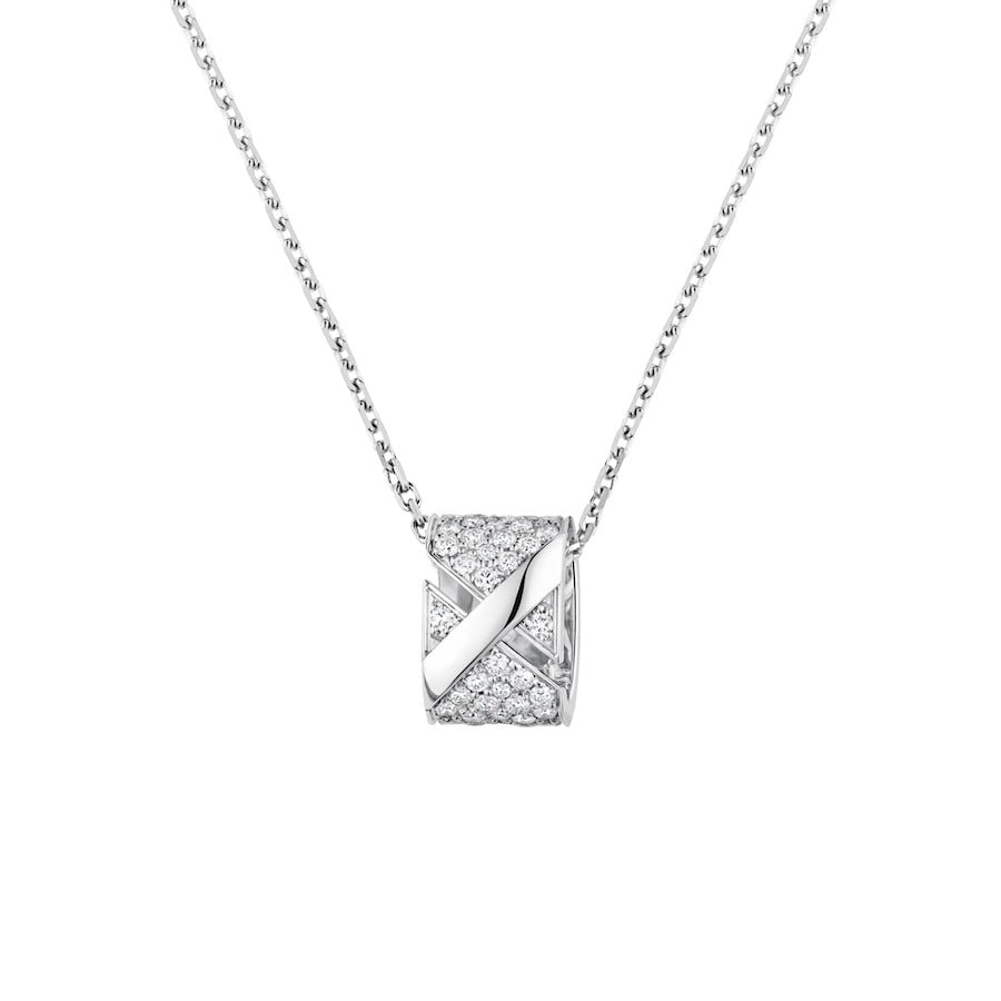 [Elara jewelsry ]LIENS EVIDENCE DIAMOND PAVED NECKLACE