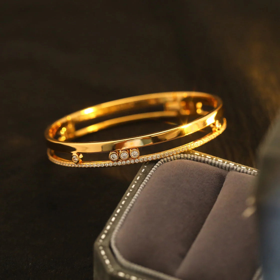 [Elara jewelsry]Move Romane Diamond Bangle Bracelet