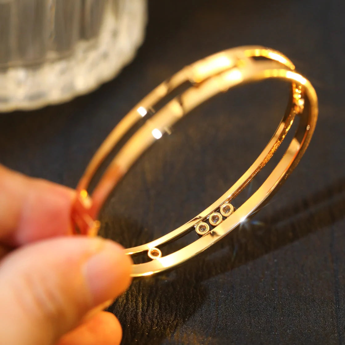[Elara jewelsry]Move Romane Diamond Bangle Bracelet