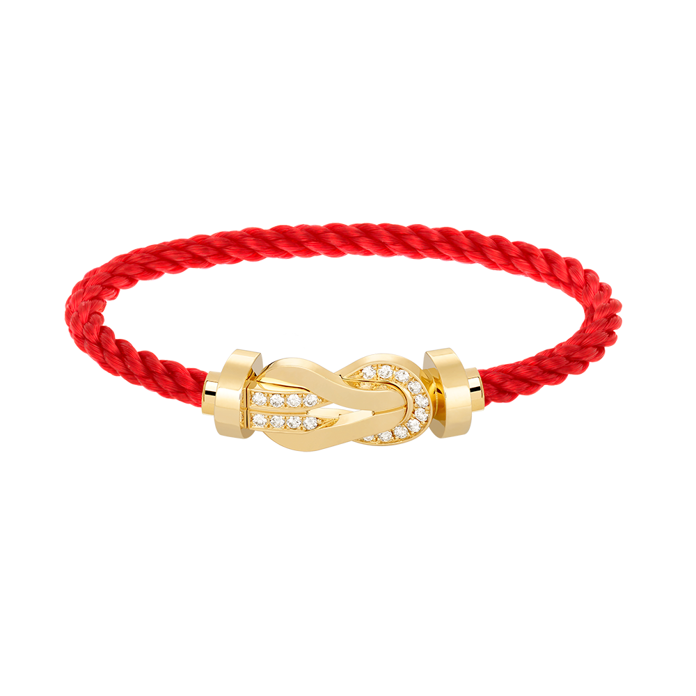 [Elara jewelsry ]CHANCE LARGE 8 FIGURE BUCKLE HALF DIAMOND BRACELET GOLD