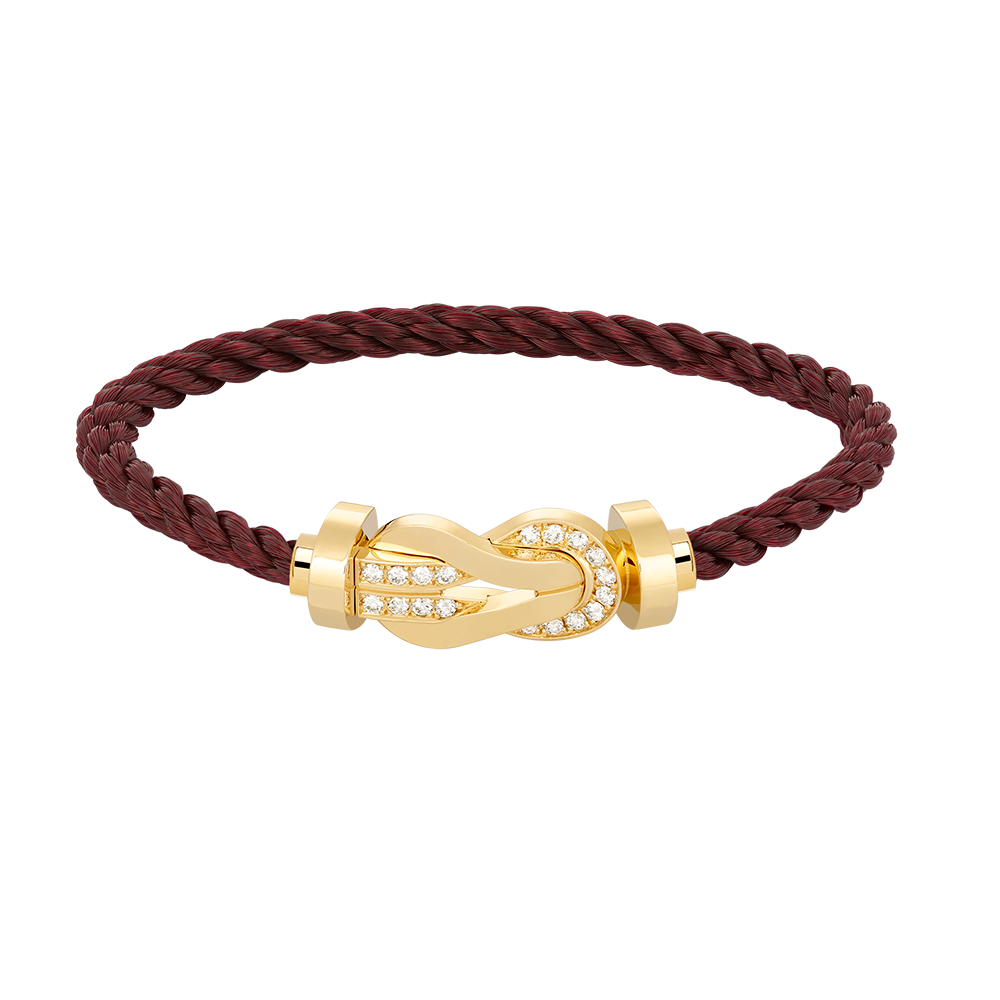 [Elara jewelsry ]CHANCE LARGE 8 FIGURE BUCKLE HALF DIAMOND BRACELET GOLD