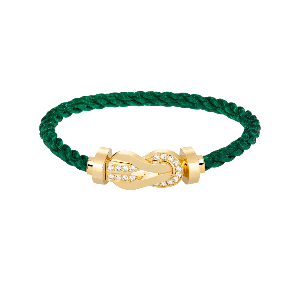 [Elara jewelsry ]CHANCE LARGE 8 FIGURE BUCKLE HALF DIAMOND BRACELET GOLD