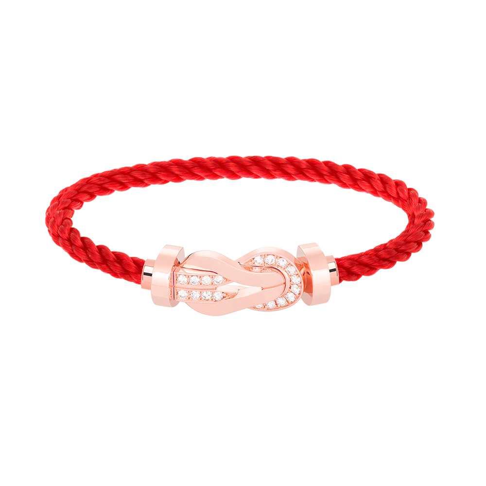[Elara jewelsry ]CHANCE LARGE 8 FIGURE BUCKLE HALF DIAMOND BRACELET ROSE GOLD