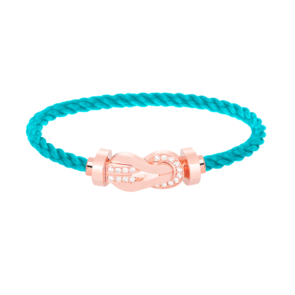 [Elara jewelsry ]CHANCE LARGE 8 FIGURE BUCKLE HALF DIAMOND BRACELET ROSE GOLD