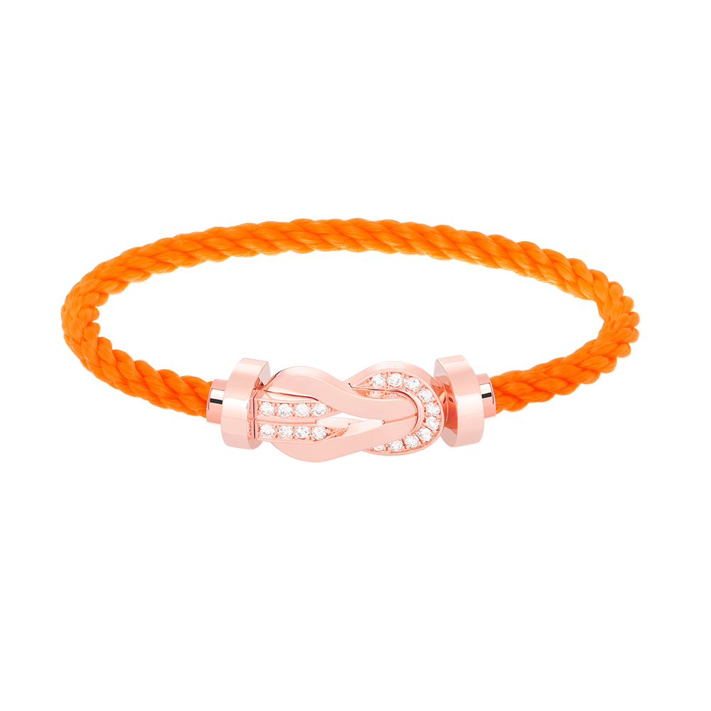 [Elara jewelsry ]CHANCE LARGE 8 FIGURE BUCKLE HALF DIAMOND BRACELET ROSE GOLD