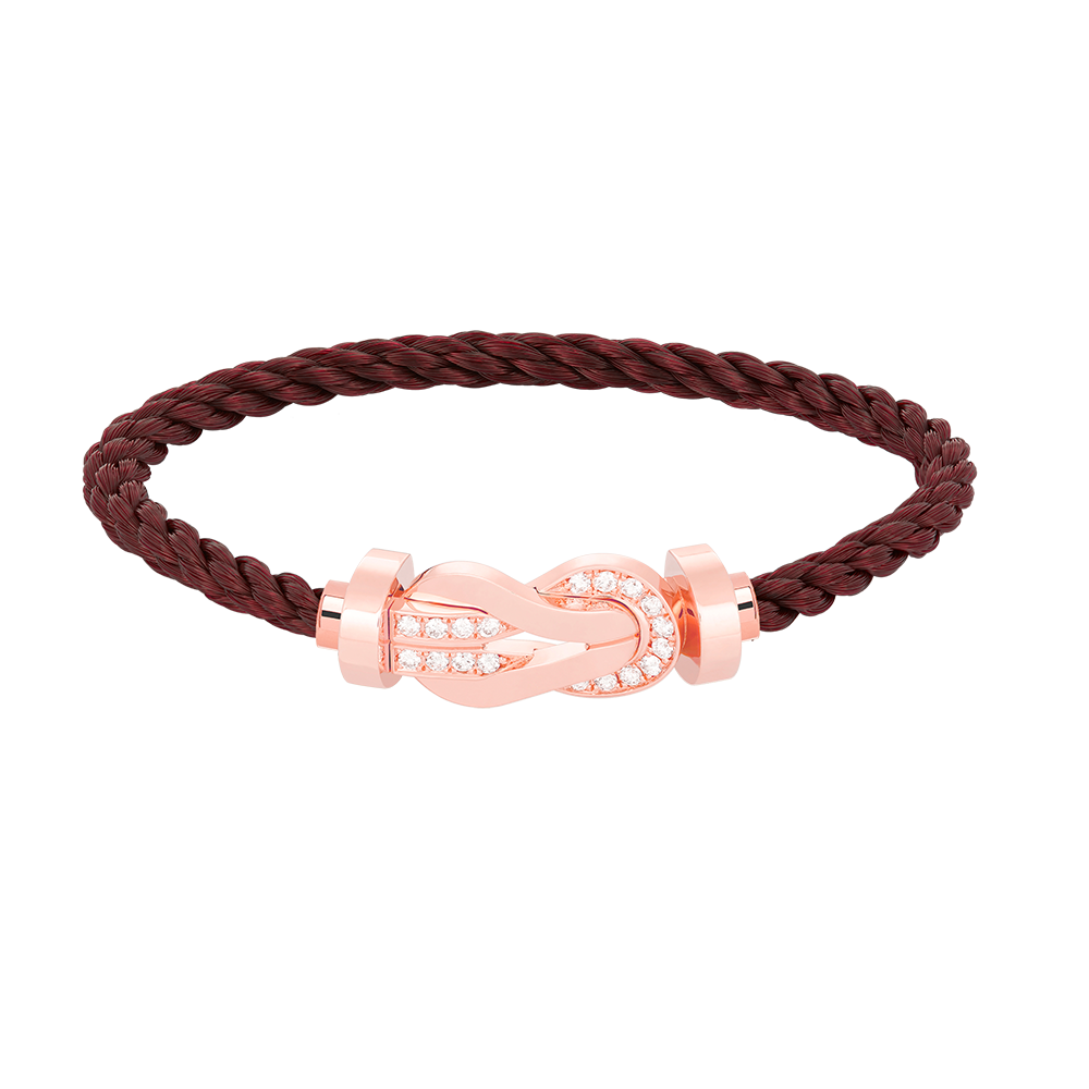 [Elara jewelsry ]CHANCE LARGE 8 FIGURE BUCKLE HALF DIAMOND BRACELET ROSE GOLD