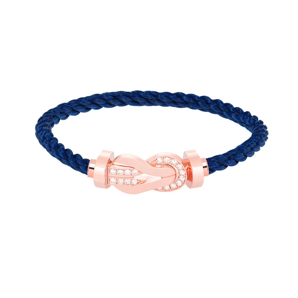 [Elara jewelsry ]CHANCE LARGE 8 FIGURE BUCKLE HALF DIAMOND BRACELET ROSE GOLD