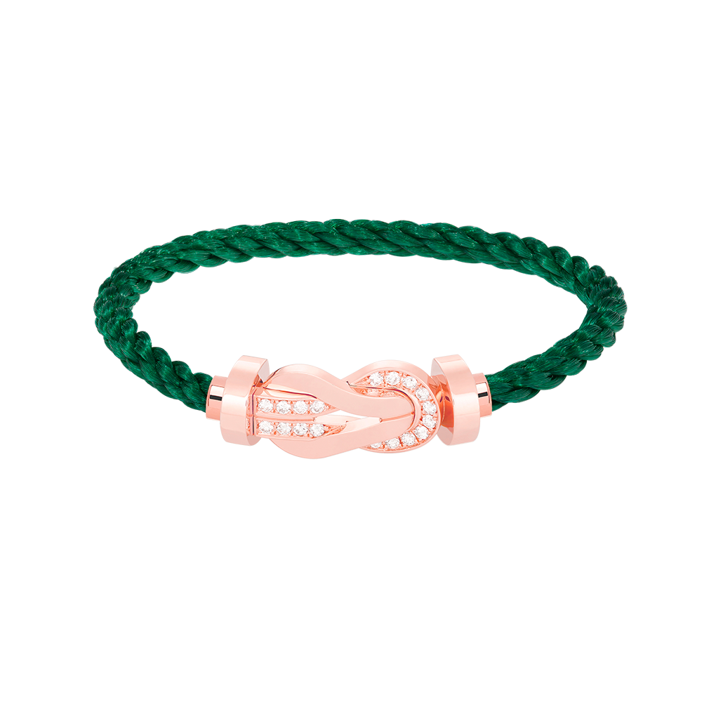 [Elara jewelsry ]CHANCE LARGE 8 FIGURE BUCKLE HALF DIAMOND BRACELET ROSE GOLD