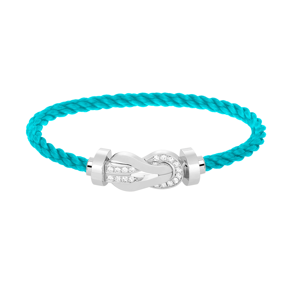 [Elara jewelsry ]CHANCE LARGE 8 FIGURE BUCKLE HALF DIAMOND BRACELET SILVER