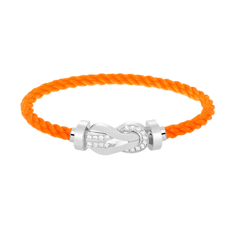 [Elara jewelsry ]CHANCE LARGE 8 FIGURE BUCKLE HALF DIAMOND BRACELET SILVER