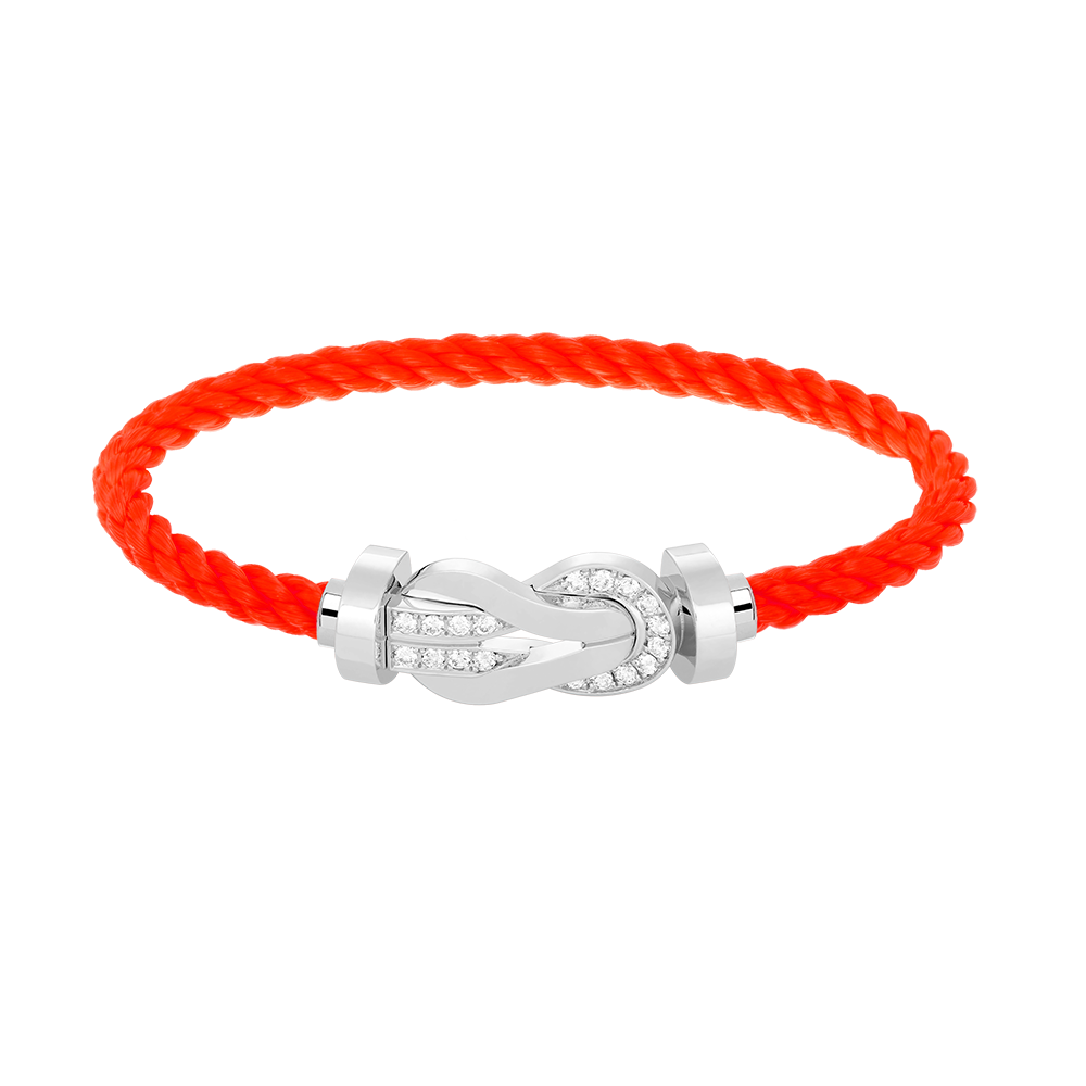 [Elara jewelsry ]CHANCE LARGE 8 FIGURE BUCKLE HALF DIAMOND BRACELET SILVER