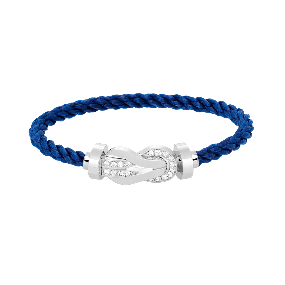 [Elara jewelsry ]CHANCE LARGE 8 FIGURE BUCKLE HALF DIAMOND BRACELET SILVER