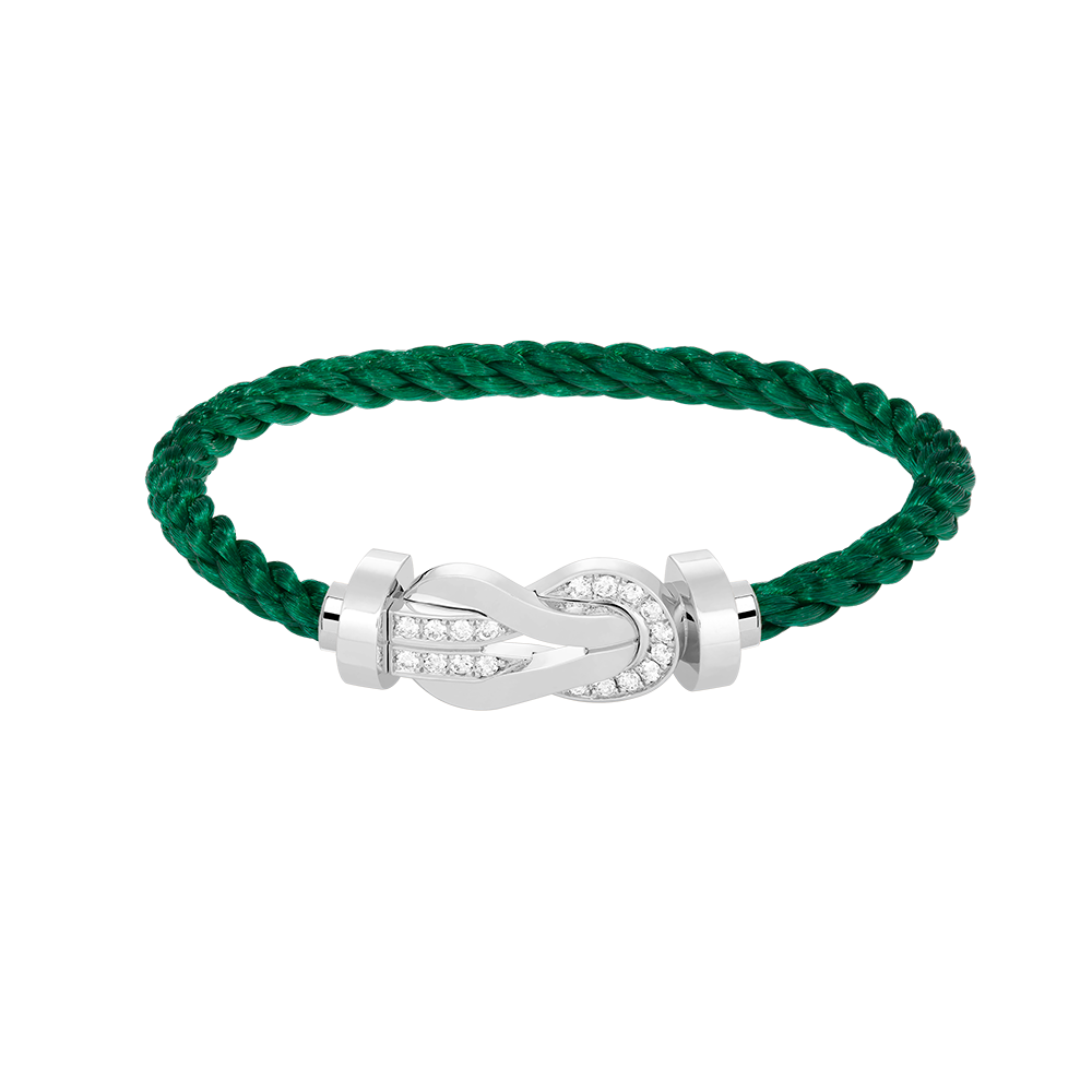 [Elara jewelsry ]CHANCE LARGE 8 FIGURE BUCKLE HALF DIAMOND BRACELET SILVER