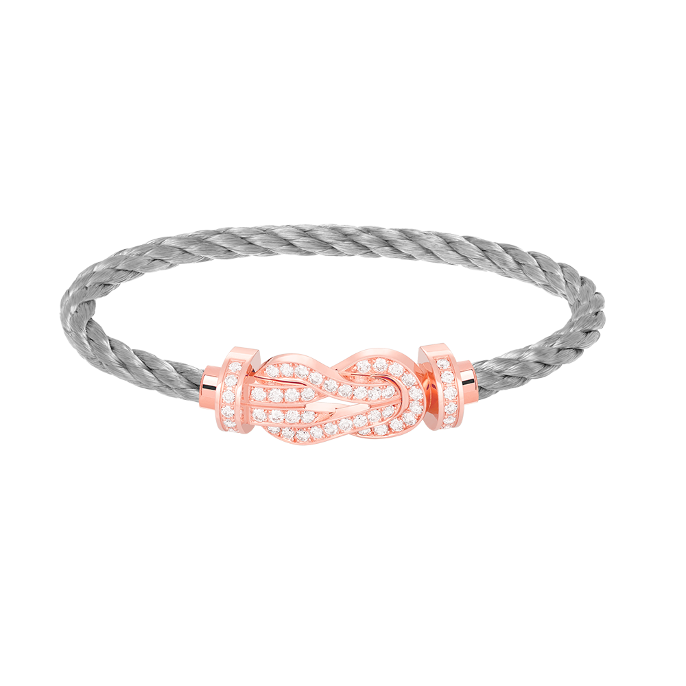 [Elara jewelsry ]CHANCE LARGE 8 FIGURE BUCKLE FULL DIAMOND BRACELET ROSE GOLD