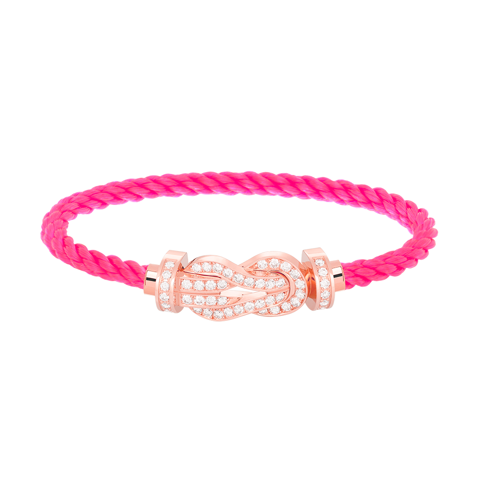 [Elara jewelsry ]CHANCE LARGE 8 FIGURE BUCKLE FULL DIAMOND BRACELET ROSE GOLD