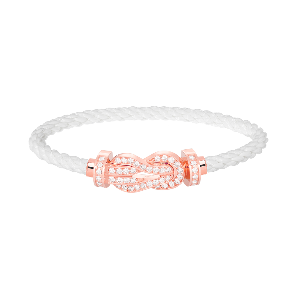 [Elara jewelsry ]CHANCE LARGE 8 FIGURE BUCKLE FULL DIAMOND BRACELET ROSE GOLD