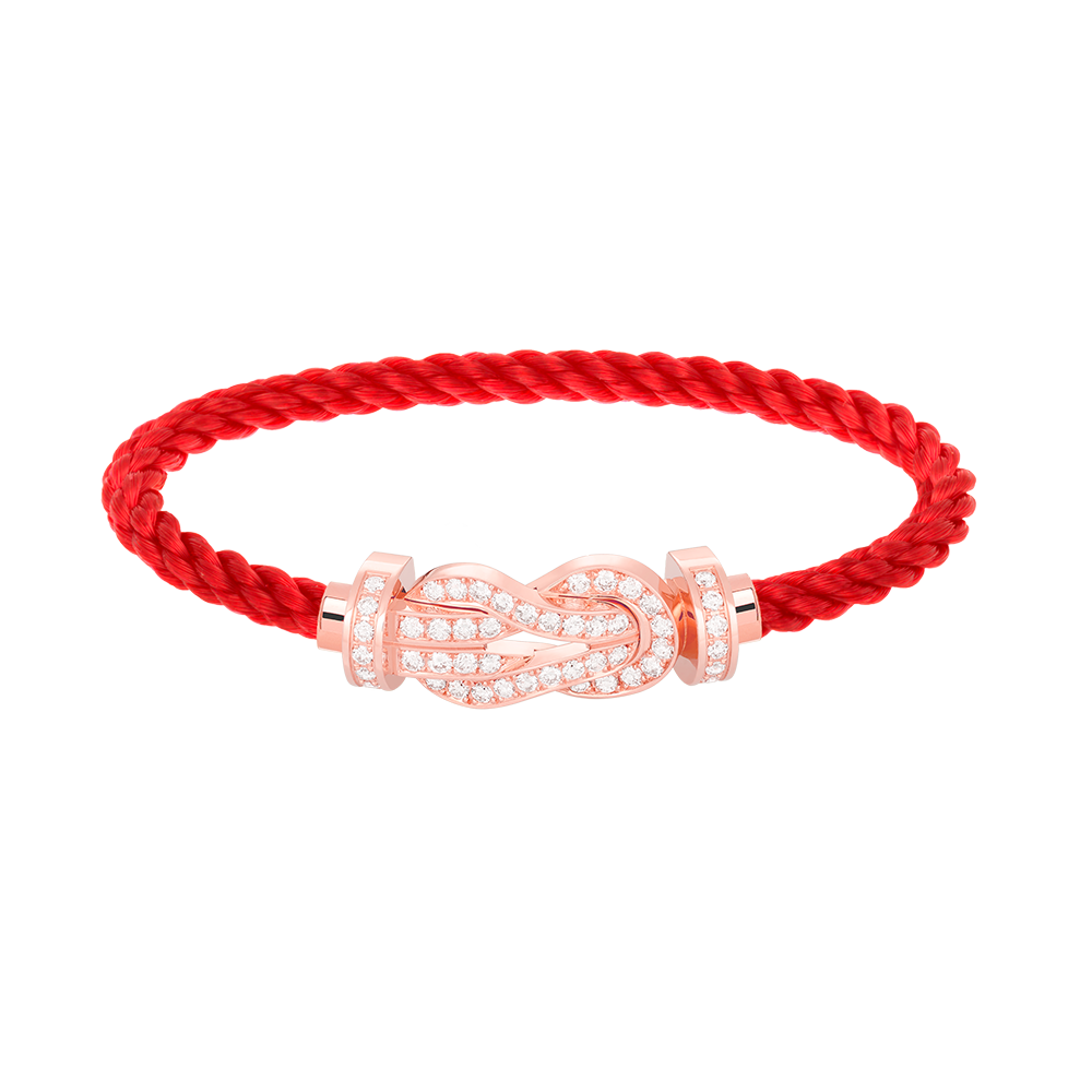 [Elara jewelsry ]CHANCE LARGE 8 FIGURE BUCKLE FULL DIAMOND BRACELET ROSE GOLD
