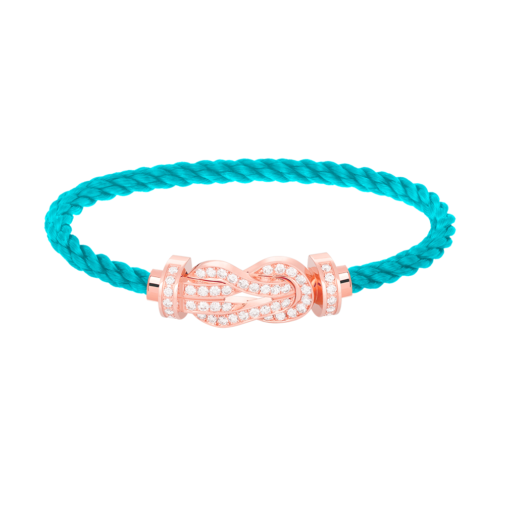 [Elara jewelsry ]CHANCE LARGE 8 FIGURE BUCKLE FULL DIAMOND BRACELET ROSE GOLD