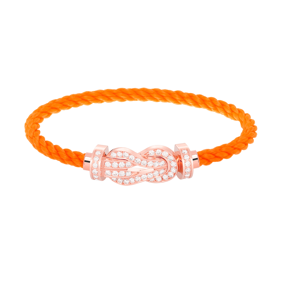 [Elara jewelsry ]CHANCE LARGE 8 FIGURE BUCKLE FULL DIAMOND BRACELET ROSE GOLD