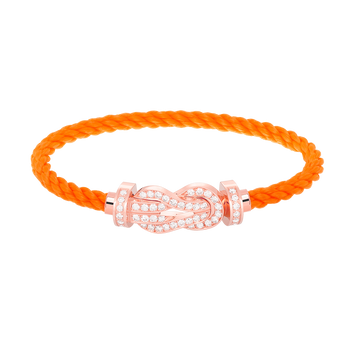 [Elara jewelsry ]CHANCE LARGE 8 FIGURE BUCKLE FULL DIAMOND BRACELET ROSE GOLD