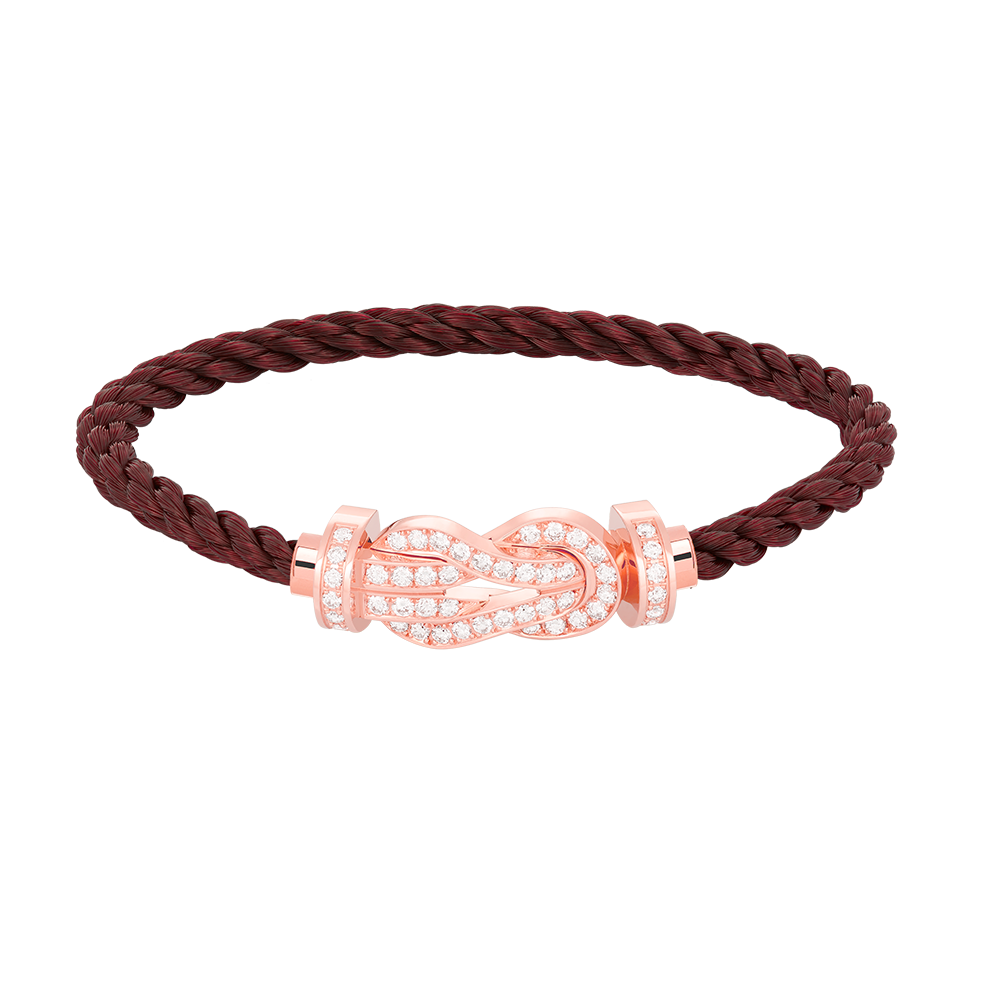 [Elara jewelsry ]CHANCE LARGE 8 FIGURE BUCKLE FULL DIAMOND BRACELET ROSE GOLD