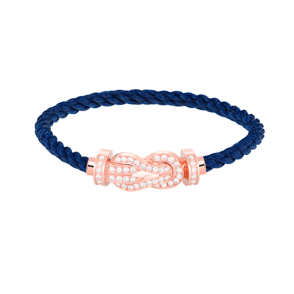 [Elara jewelsry ]CHANCE LARGE 8 FIGURE BUCKLE FULL DIAMOND BRACELET ROSE GOLD