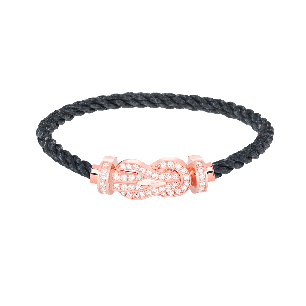 [Elara jewelsry ]CHANCE LARGE 8 FIGURE BUCKLE FULL DIAMOND BRACELET ROSE GOLD