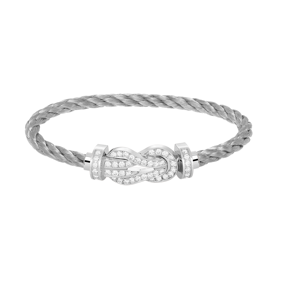 [Elara jewelsry ]CHANCE LARGE 8 FIGURE BUCKLE FULL DIAMOND BRACELET SILVER