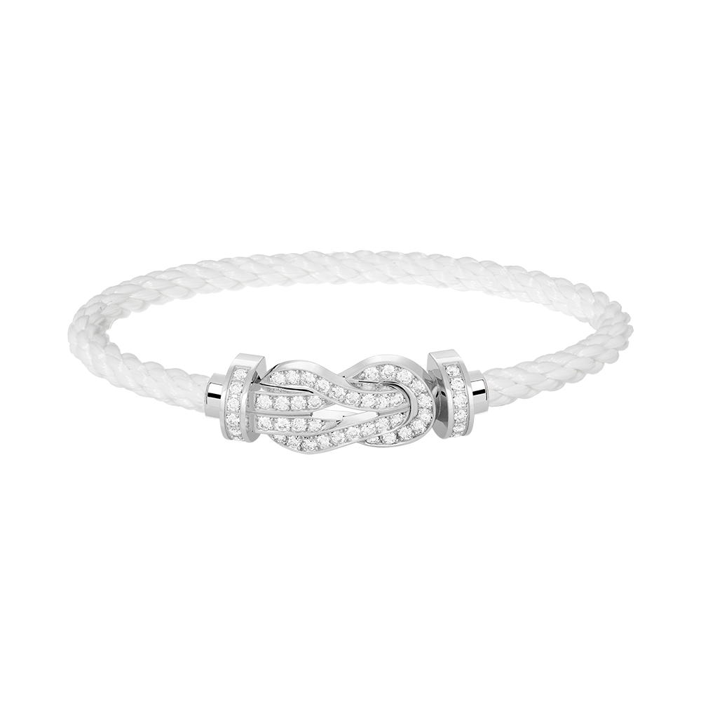[Elara jewelsry ]CHANCE LARGE 8 FIGURE BUCKLE FULL DIAMOND BRACELET SILVER