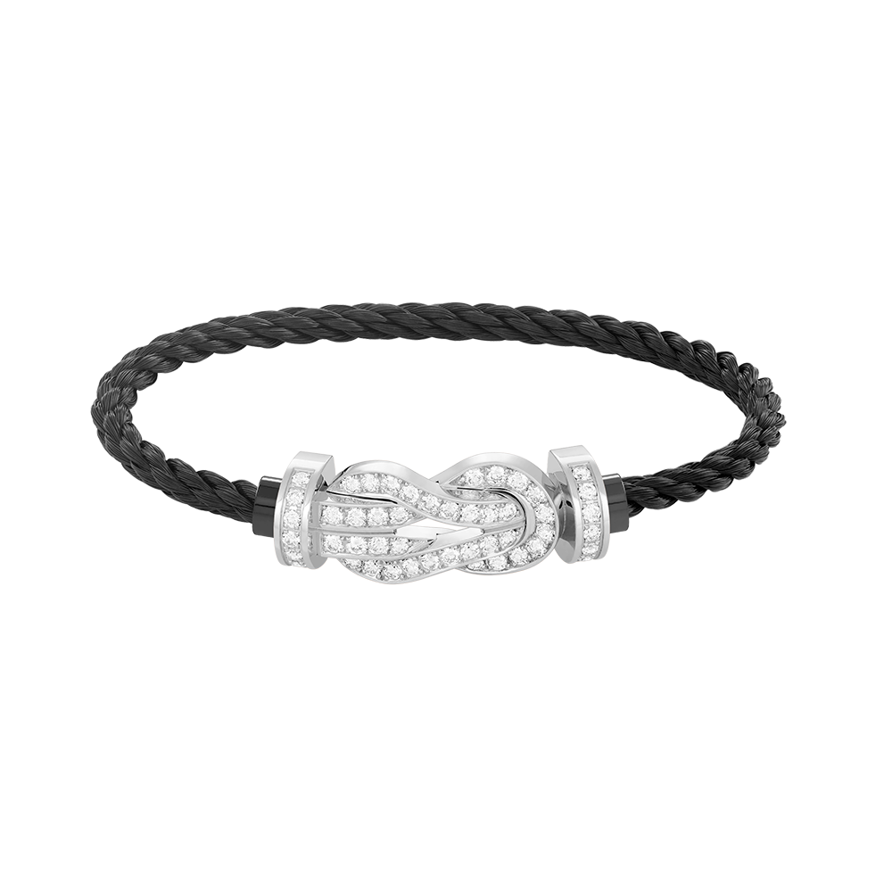 [Elara jewelsry ]CHANCE LARGE 8 FIGURE BUCKLE FULL DIAMOND BRACELET SILVER