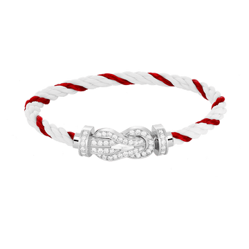 [Elara jewelsry ]CHANCE LARGE 8 FIGURE BUCKLE FULL DIAMOND BRACELET SILVER