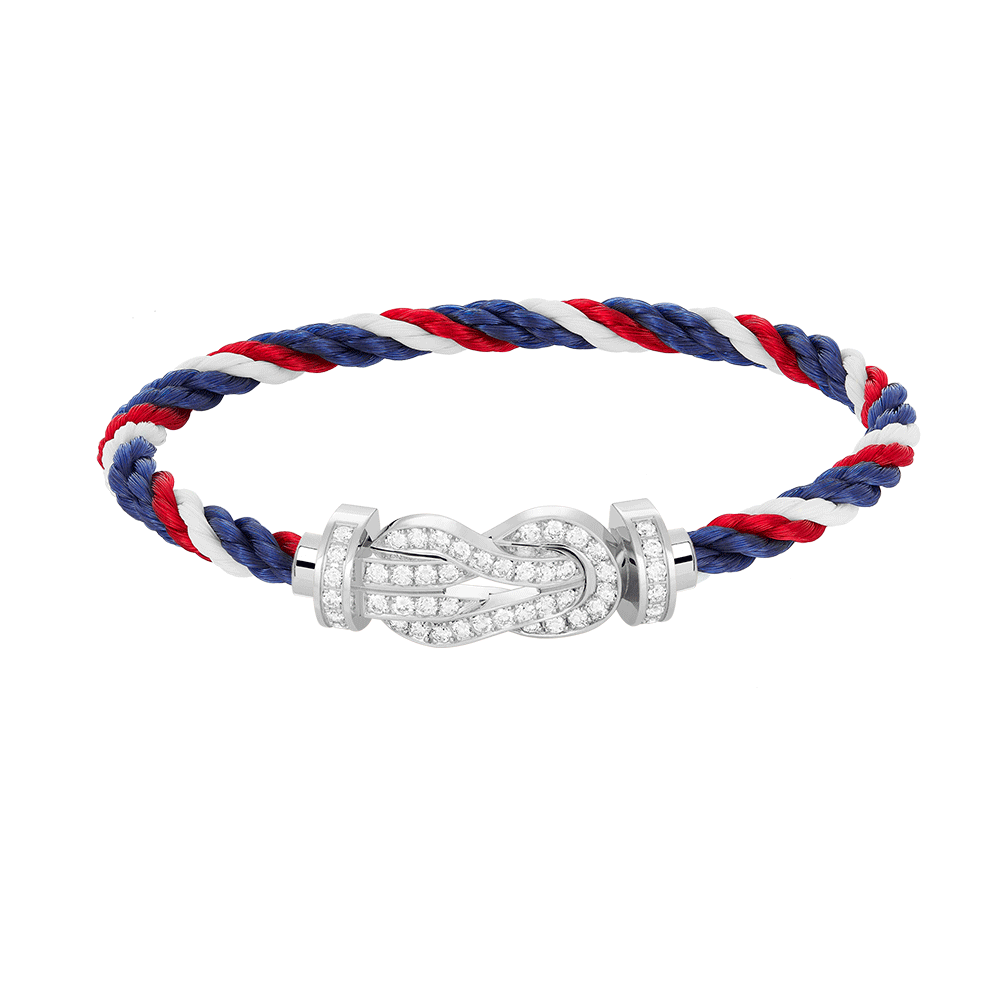 [Elara jewelsry ]CHANCE LARGE 8 FIGURE BUCKLE FULL DIAMOND BRACELET SILVER