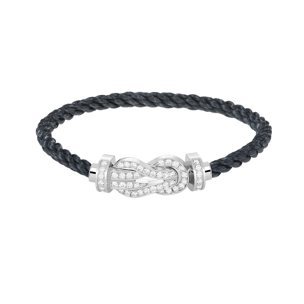 [Elara jewelsry ]CHANCE LARGE 8 FIGURE BUCKLE FULL DIAMOND BRACELET SILVER