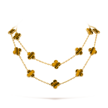 [Elara jewelsry ]CLOVER 20 MOTIFS TIGER EYE ROSE GOLD