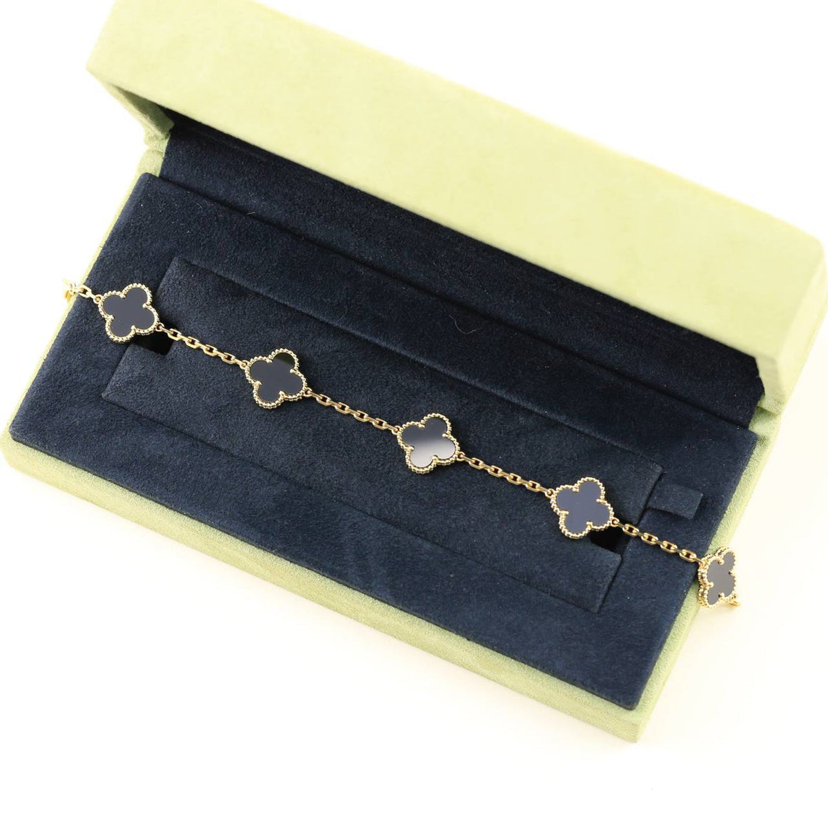 [Elara jewelsry ] CLOVER 5 MOTIF ONYXS BRACELET COLLECTION