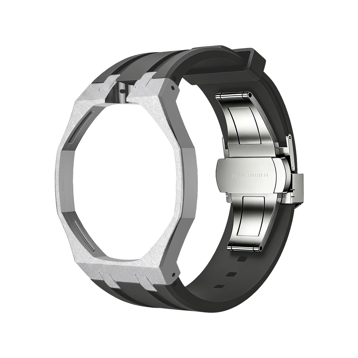 Exclusive Royal Oak Pop model, steel frosted gold case with a silicone strap