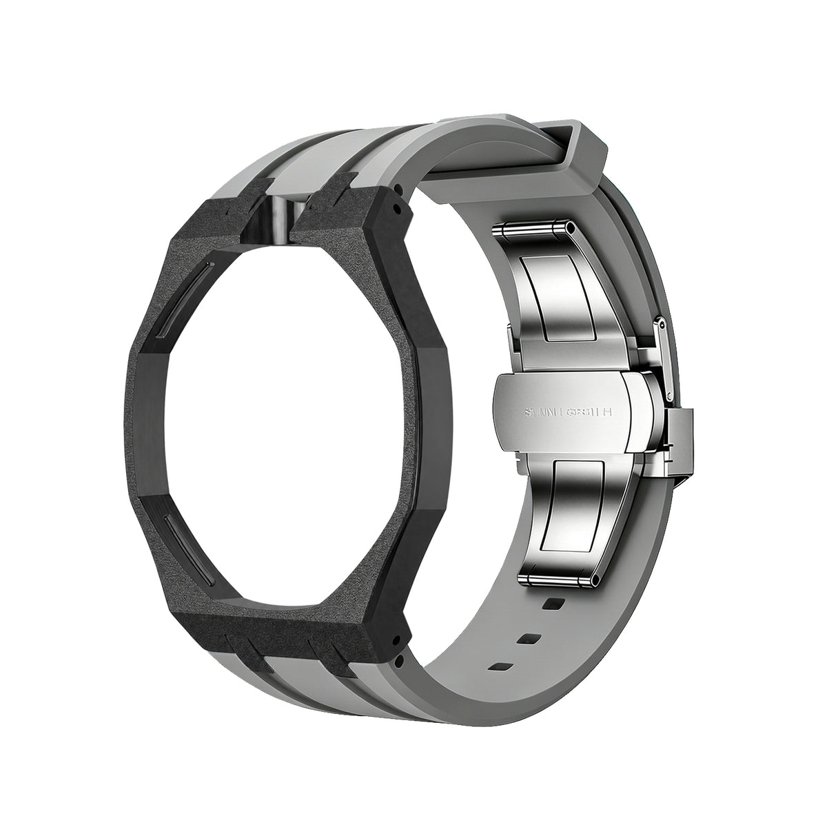 Exclusive Royal Oak Pop model, steel frosted gold case with a silicone strap