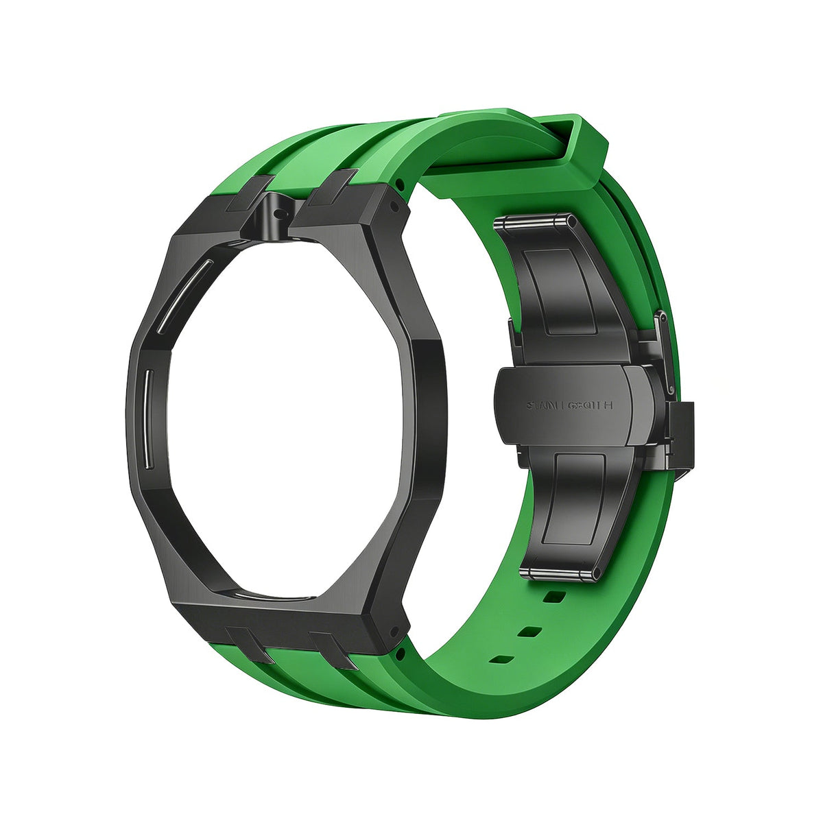 OAK POP BLACK STEEL CASE & SILICONE STRAP