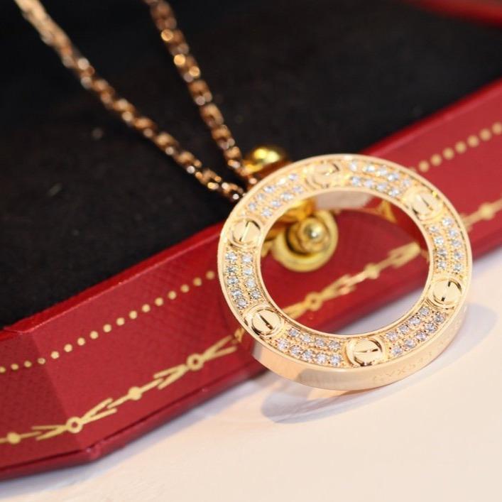 [Elara jewelsry ]LOVE NECKLACE ADJUSTABLE ROSE GOLD