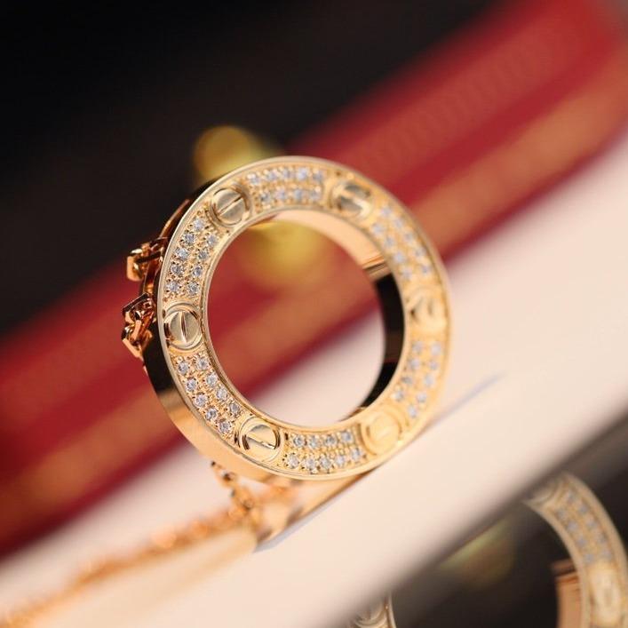 [Elara jewelsry ]LOVE NECKLACE ADJUSTABLE ROSE GOLD