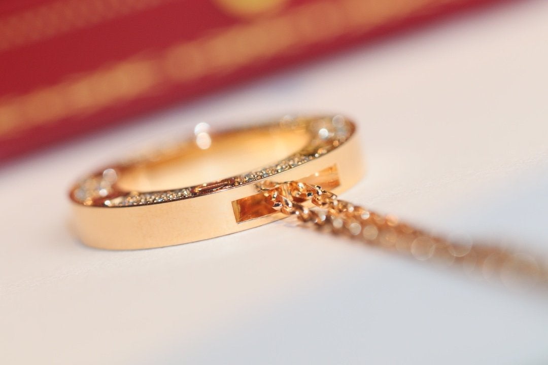 [Elara jewelsry ]LOVE NECKLACE ADJUSTABLE ROSE GOLD