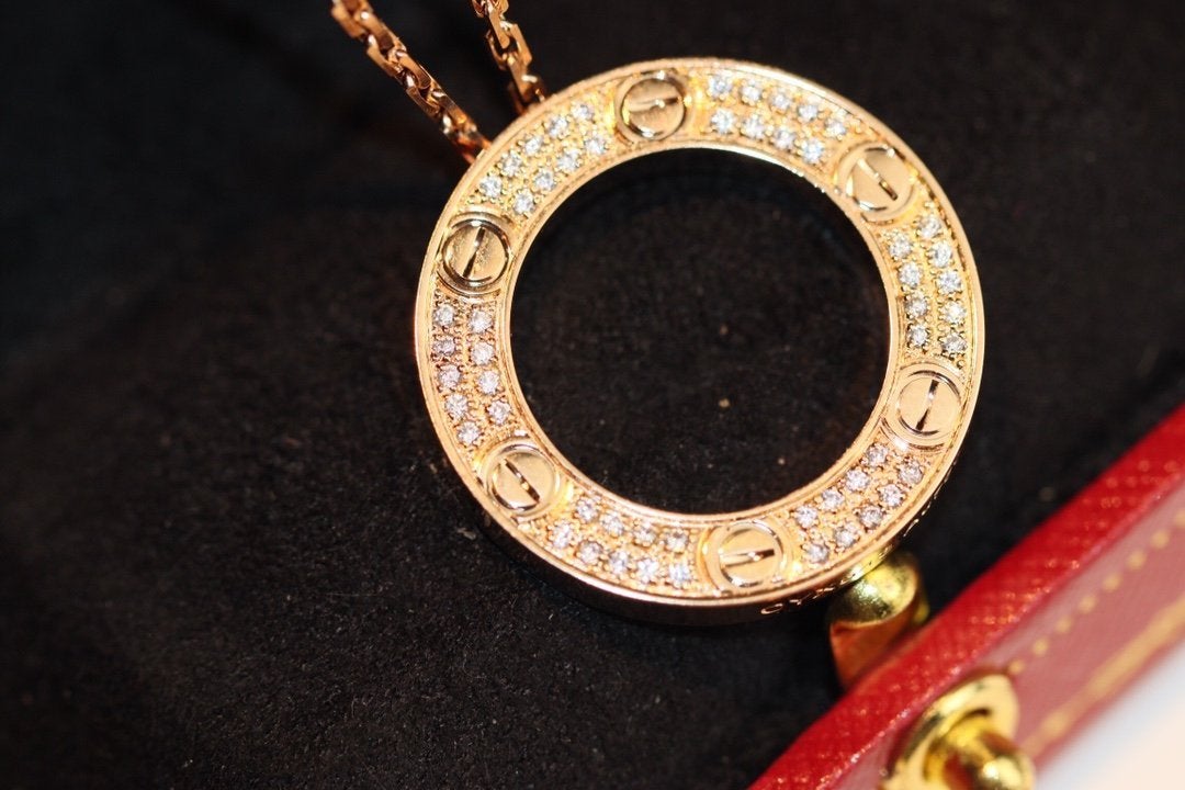 [Elara jewelsry ]LOVE NECKLACE ADJUSTABLE ROSE GOLD