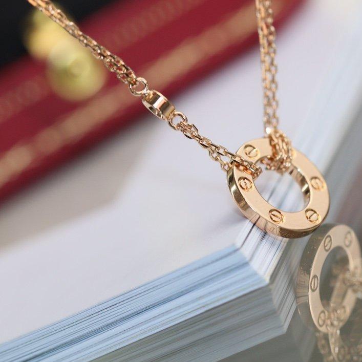 [Elara jewelsry ]LOVE NECKLACE ADJUSTABLE ROSE GOLD 2 DIAMOND