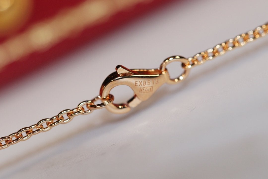 [Elara jewelsry ]LOVE NECKLACE PINK GOLD AND SILVER
