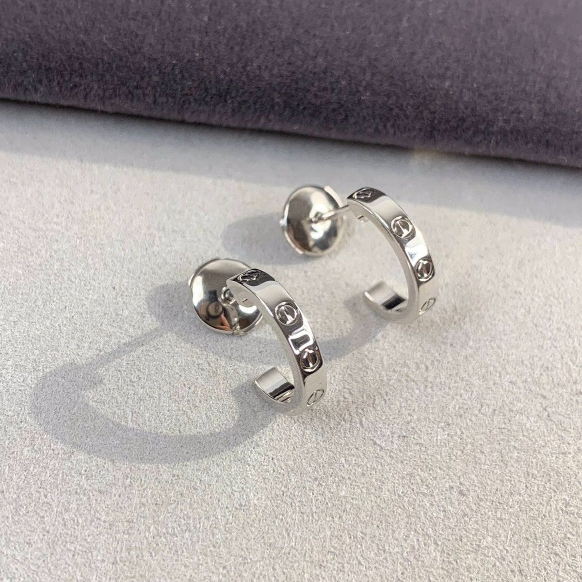 [Elara jewelsry ]LOVE EARRINGS 2.65MM SILVER