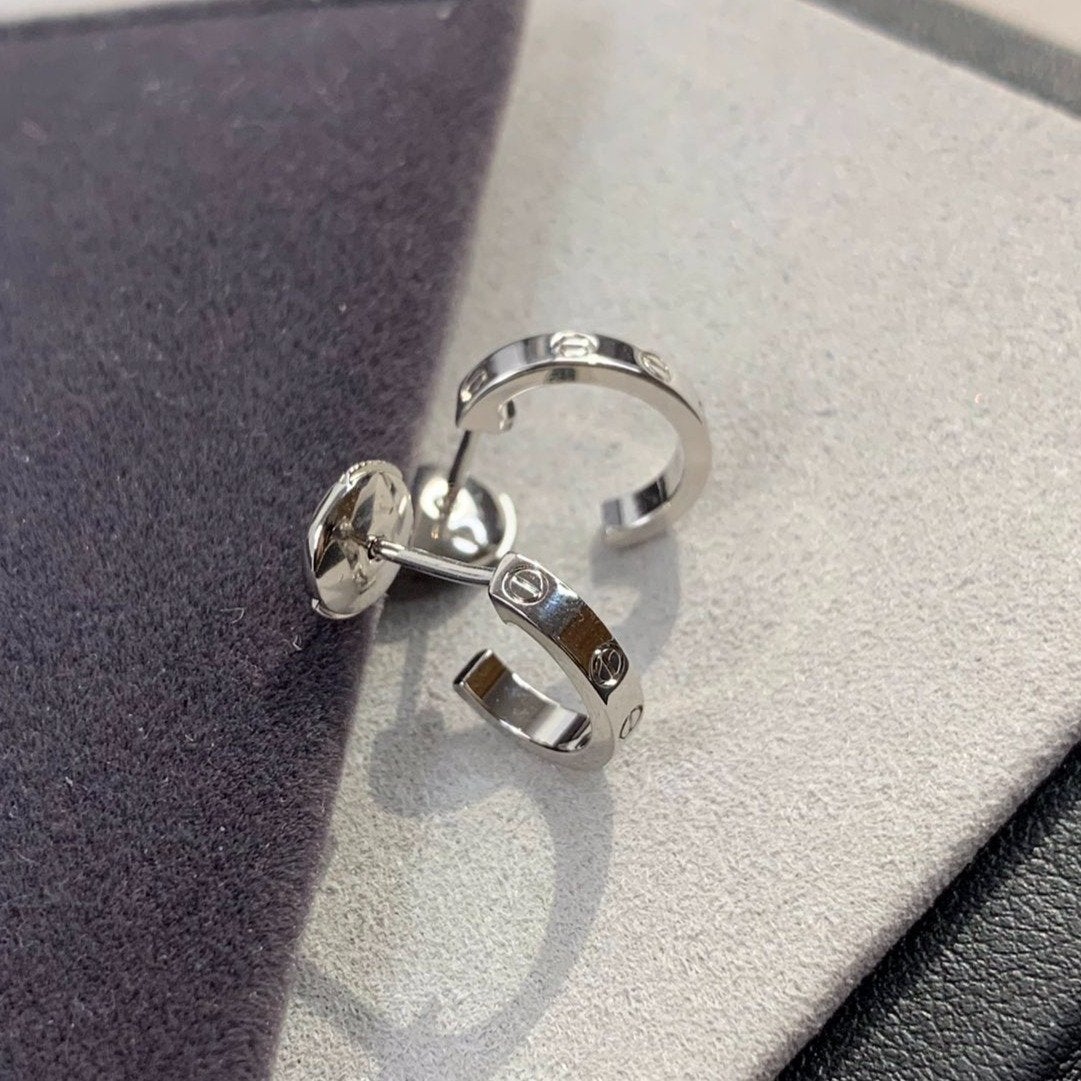 [Elara jewelsry ]LOVE EARRINGS 2.65MM SILVER