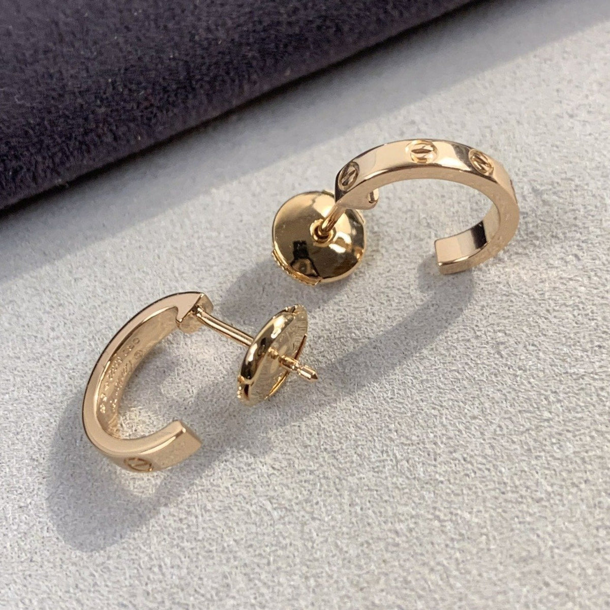 [Elara jewelsry ]LOVE EARRINGS 2.65MM PINK GOLD