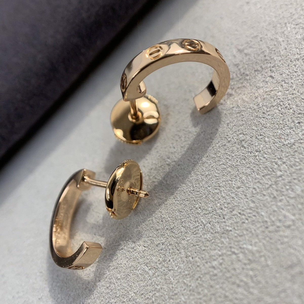 [Elara jewelsry ]LOVE EARRINGS 2.65MM PINK GOLD
