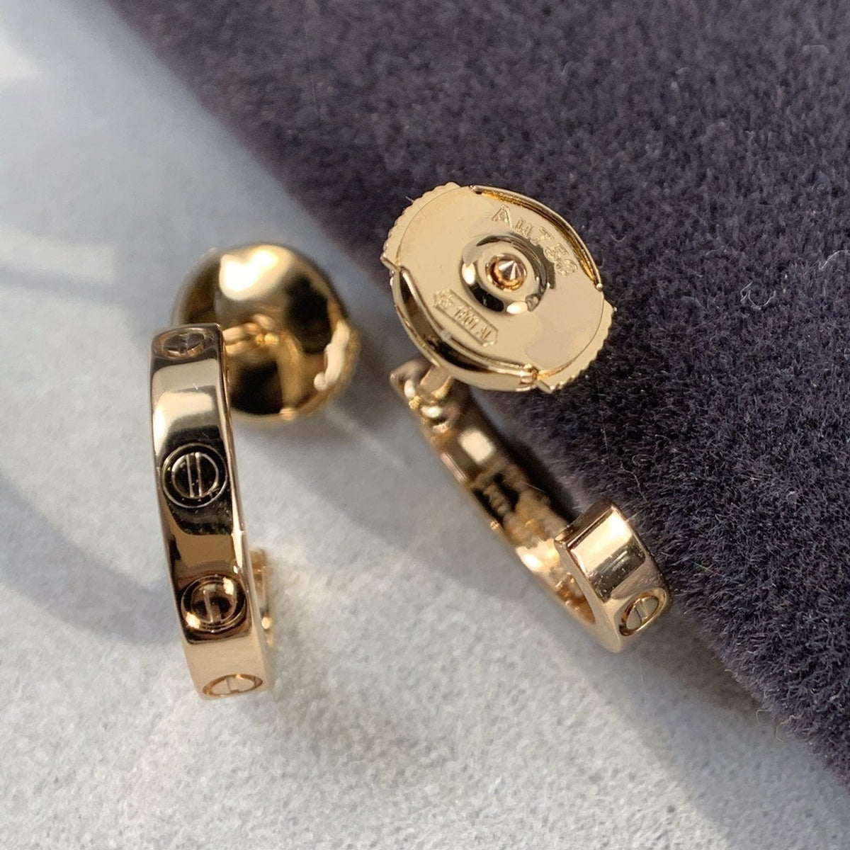 [Elara jewelsry ]LOVE EARRINGS 2.65MM PINK GOLD