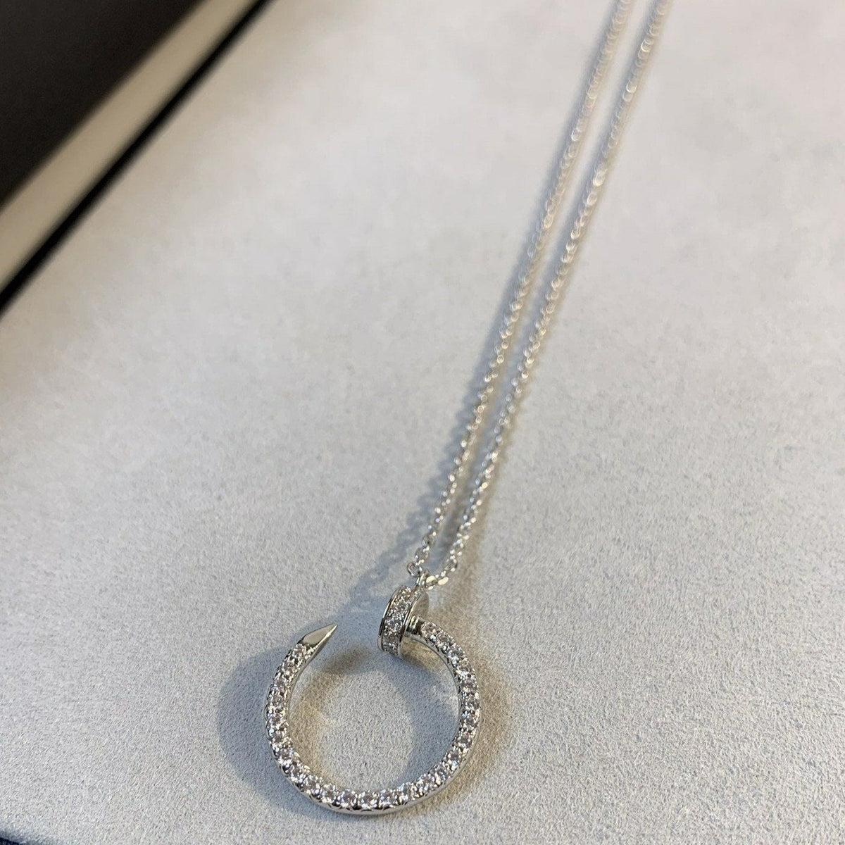 [Elara jewelsry ]JUSTE NECKLACE SILVER DIAMONDS